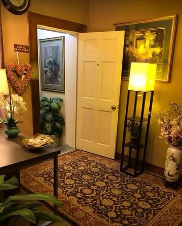 Lavender Massage reception and entryway
