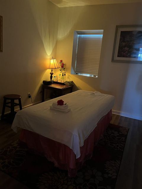Private massage treatment room